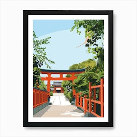 Kamakuras Tsurugaoka Hachimangu Japan 3 Colourful Illustration Art Print