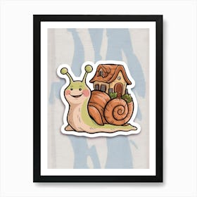 Snail House Sticker Art Print