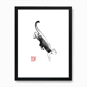 Sneaking Cat Art Print