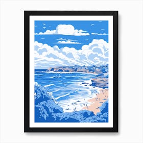 A Screen Print Of Bronte Beach Australia 2 Art Print