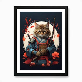 Samurai Cat 1 Art Print