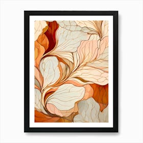 Abstract Leaves Pattern Art Print