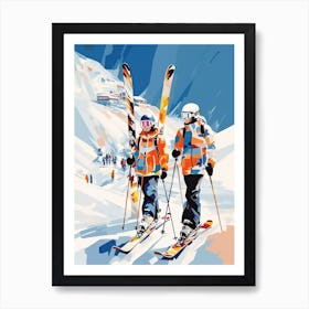 Whistler Blackcomb   British Columbia Canada, Ski Resort Illustration 0 Art Print