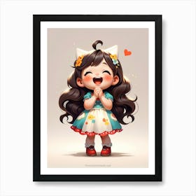 Cute Little Girl Art Print