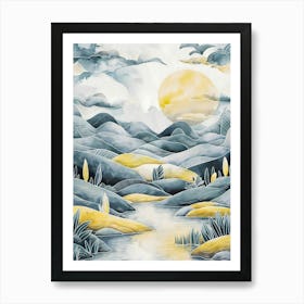 Landscape Painting 10 Art Print