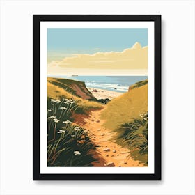 The South West Coast Path England 2 Hiking Trail Landscape Art Print