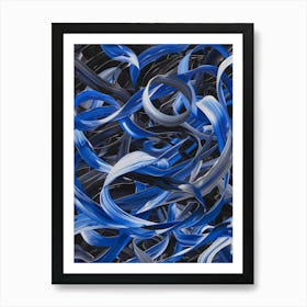 Blue Ribbons Art Print