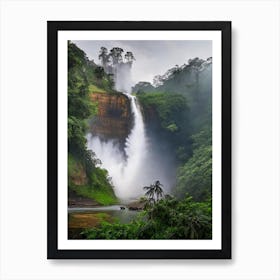 Laxapana Falls, Sri Lanka Realistic Photograph (2) Art Print