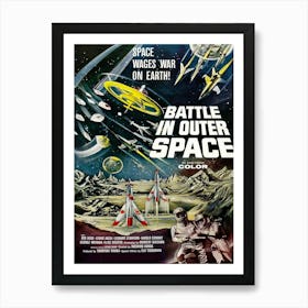 Scifi Movie Poster, Battle In Space Affiche