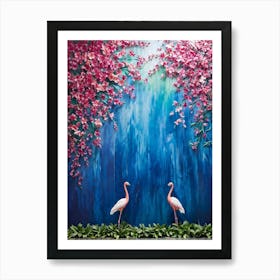 A Tropical Bird Radiates In A Stunning Display Of Natures Most Vivid Colors Its Feathers Bursting Art Print