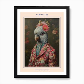 Bird In A Floral Suit Poster Art Print