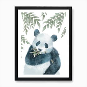 Watercolour Panda Neutral Nursery Print Art Print