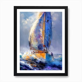 Sailboat In The Ocean 2 sport Art Print