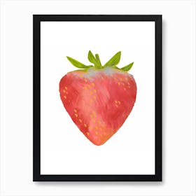 Juicy Red Strawberry Art Print