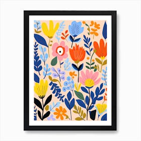 Blooms With Matisse Style Flair; Inspired Symphony Art Print