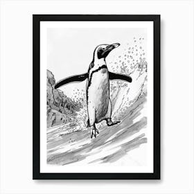 King Penguin Hauling Out Of The Water 4 Art Print