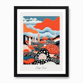 Poster Of Cape Town, Illustration In The Style Of Pop Art 3 Art Print