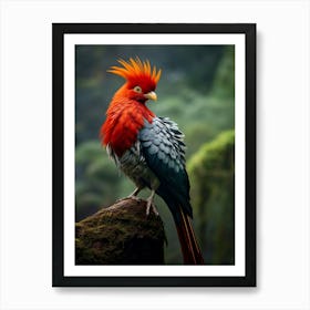 Flight of Color: Andean Jungle Bird Art Art Print