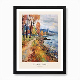 Autumn City Park Painting Stanley Park Vancouver Canada Poster Art Print