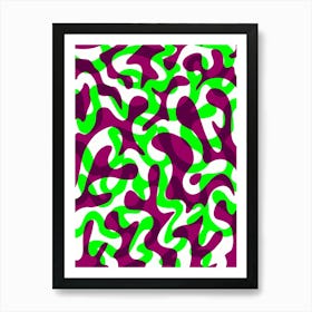 Pop design Abstract organic shapes Art Print