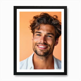 Portrait Of A Young Man Smiling 1 Art Print