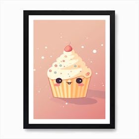 Cupcake Kawaii Illustration 4 Art Print