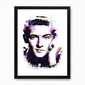 Jerry Lee Lewis Splash Colorful Art Art Print