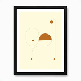 Minimalist snail coffee poster Art Print