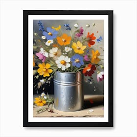 Flowers In A Can Art Print