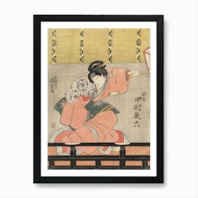 Näyttelijä Nakamura Utaroku Lapsenhoitaja Masaokan Roolissa, 1830, By Utagawa Kunisada Art Print