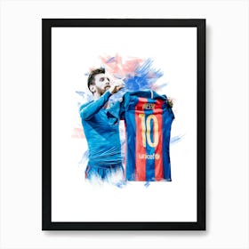 Lionel Messi Barcelona 9 Art Print