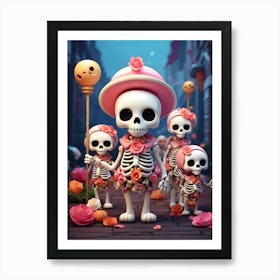 Skeletons 1 Art Print