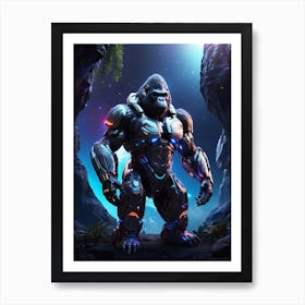 Gorilla In Cyborg Body #2 Art Print