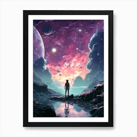 Space Landscape Art Print