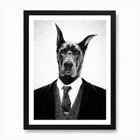 Black Dog Portrait Art Print
