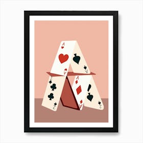 A House Made Of Cards Art Print