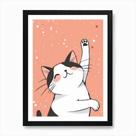 Kawaii Cat 5 Art Print