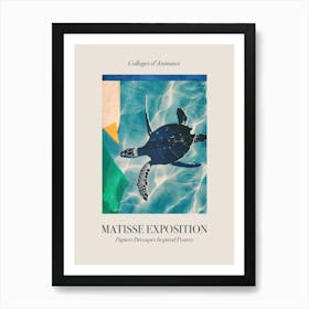 Sea Turtle 1 Matisse Inspired Exposition Animals Poster Art Print