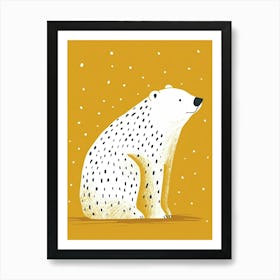 Yellow Polar Bear 3 Art Print