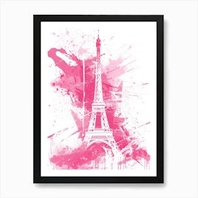 Pink Eiffel Tower 1 Art Print