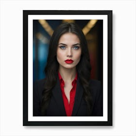 Portrait Of A Business Woman Art Print