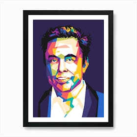 Elon Mask Wpap Art Print