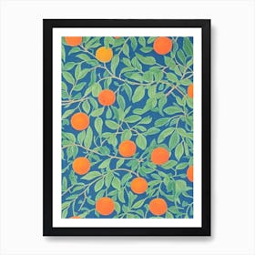 Blood Orange Vintage Botanical Fruit Art Print