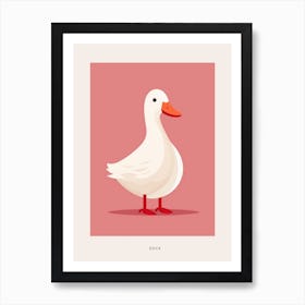 Minimalist Duck Bird Poster Art Print