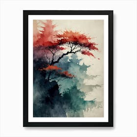 Asian Tree Painting Art Print