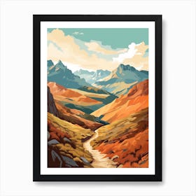 Lares Trek Peru 1 Hiking Trail Landscape Art Print