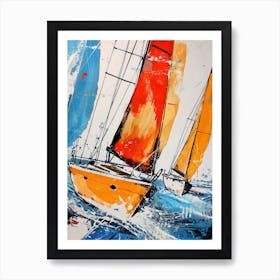 Sailboats 2  sport Art Print
