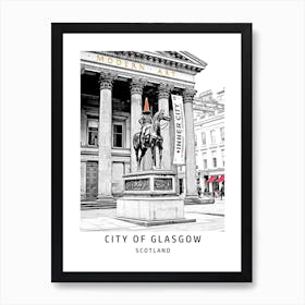 Glasgow Scotland Landmark Duke of Wellington Art Print