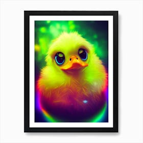 Neon Chick Art Print