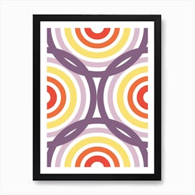 Retro Circles Art Print